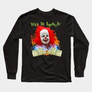 Insane Corny Joke Clown Scary Cringe Meme Shirt You'd See At Walmart Parody Long Sleeve T-Shirt